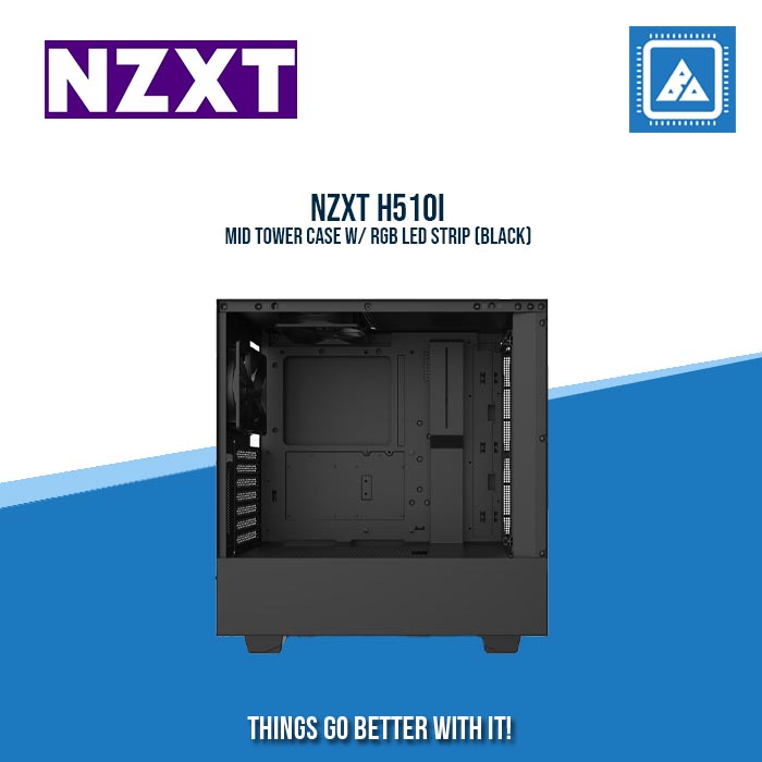 NZXT H510I MID TOWER CASE W/ RGB LED STRIP (BLACK) NZXT H510I MID TOWER CASE W/ RGB LED STRIP (BLACK)